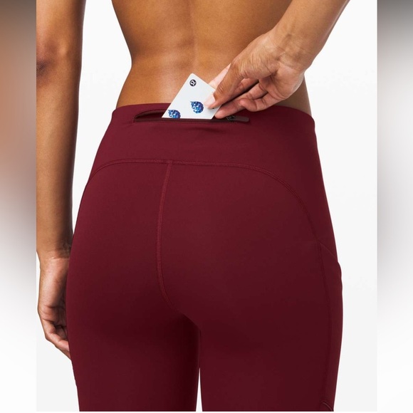 Lululemon Speed Up Tight Tall 31" in Burgundy, Size 4, Style: W5BP1T - Picture 4 of 12